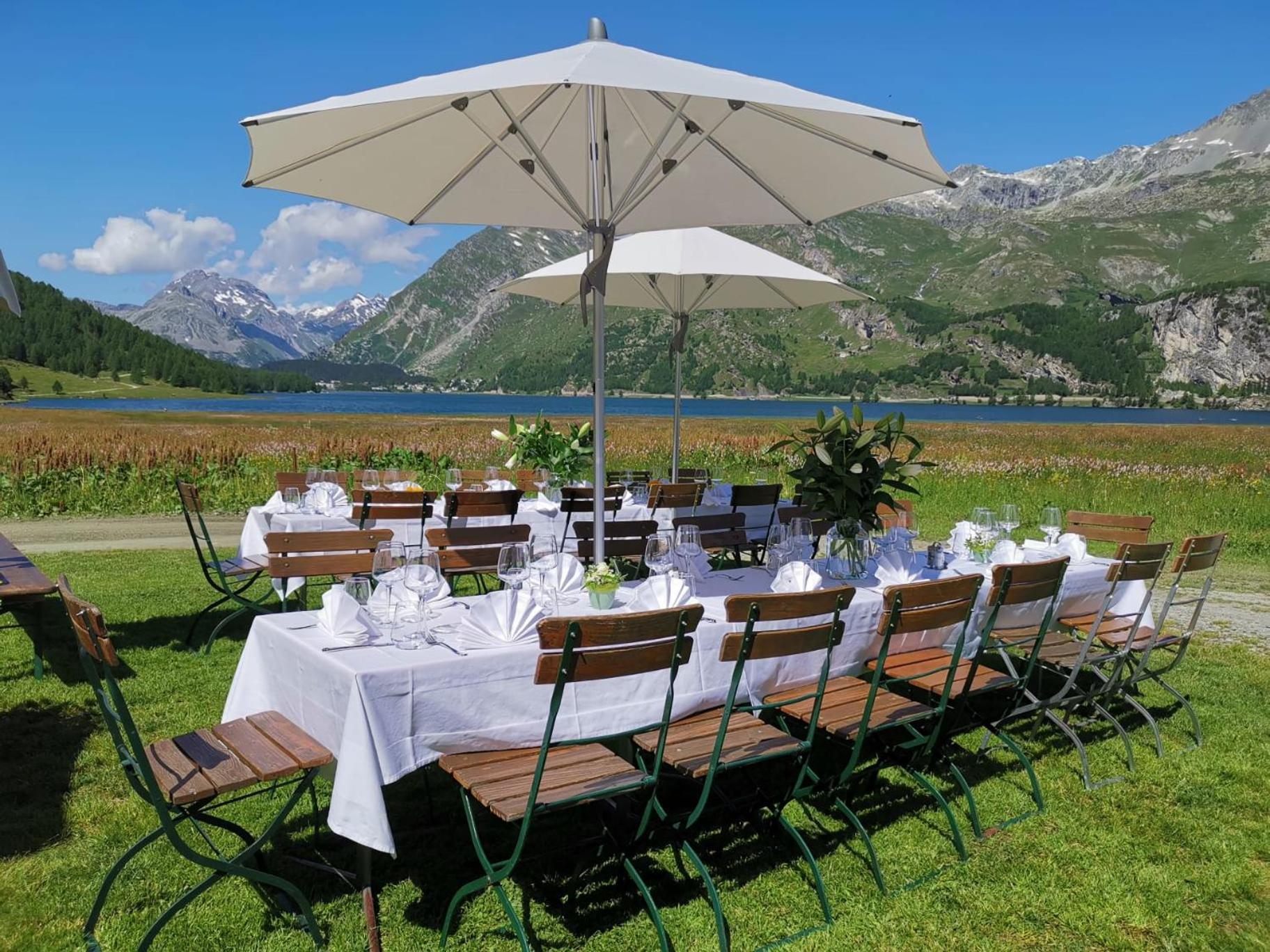 Hotel Ristorante Lagrev Maloja Exterior foto